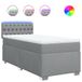 vidaXL Boxspringbed met matras, lichtgrijs, 90x190 cm, gestoffeerd