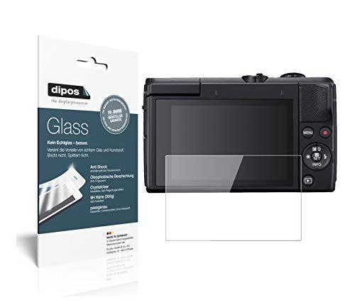 dipos I Pantserfolie, helder, compatibel met Canon EOS M200, beschermfolie 9H, displayfolie