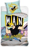 Cartoon Network Dekbedovertrek Johnny Bravo Man I'm Pretty - 140 x 200 cm - 70 x 90 cm - Katoen