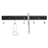 Weis Magnetic Rack, Zwart/Zilver, 45 x 4,2 x 1 cm