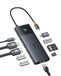 Baseus Station d'accueil 10-en-1 USB C 10 Gbps jusqu'à 4K @120 Hz, Hub avec 2 HDMI, 2X USB-C et 3X USB-A, Ethernet Gigabit, SD/TF et 100W Power Delivery pour MacBook/Dell/HP/Lenovo et Plus de PC