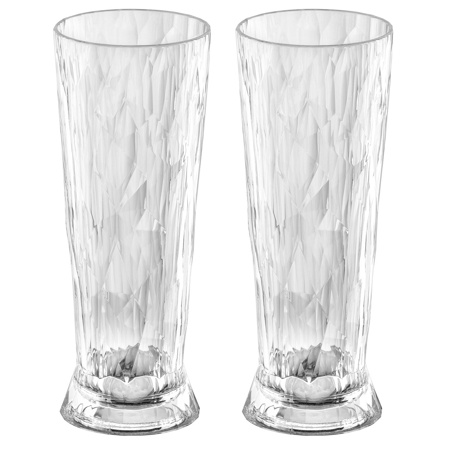 Koziol Club No. 11 Beer Glass - 500ml - Set of 2 - Transparent