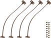 Bouchon de porte en plastique pour meubles - charnières sans vis - set de 4 - marron
