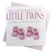 White Cotton Cards Grootouders Baby Card, Tweeling, Dubbele Gefeliciteerd, Roze slofjes Handgemaakte N225-G