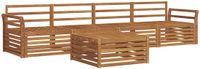 vidaXL - Bank loungeset - 4 zitplekken - Naturel - Massief Acacia Hout