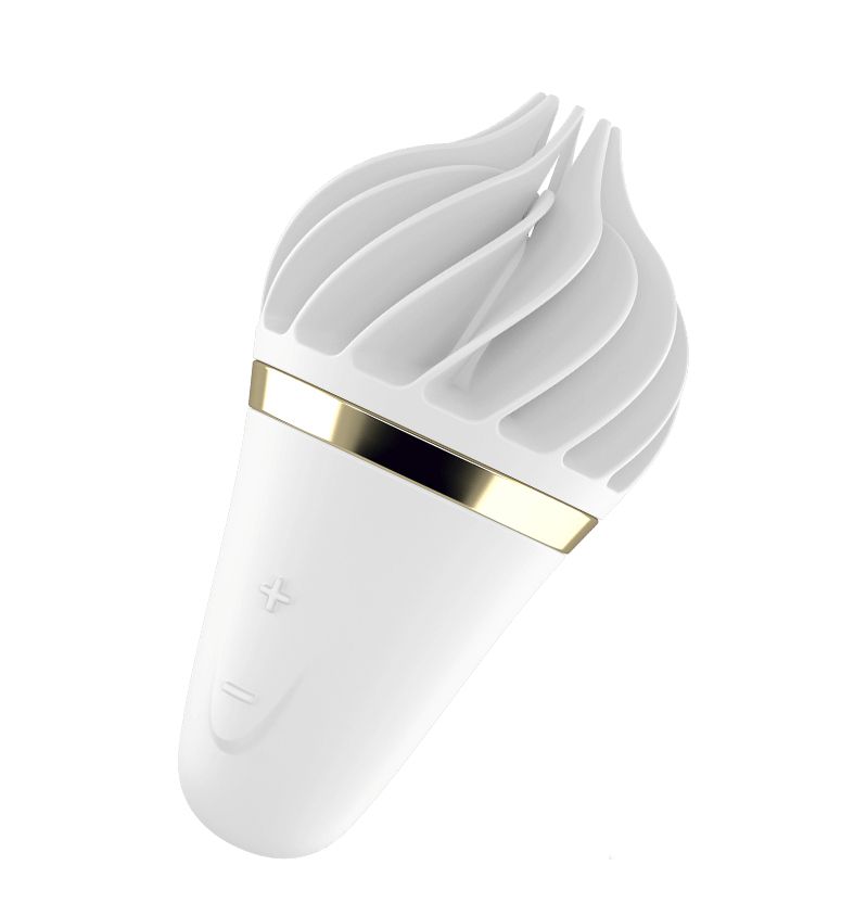 Satisfyer Sweet Treat Clitoral Stimulator - Gold/White