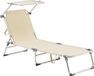 en.casa Ligbed met luifel Legorreta 189x57x28 cm tot 115 kg beige