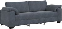 vidaXL Canapé 3 places, gris foncé, velours