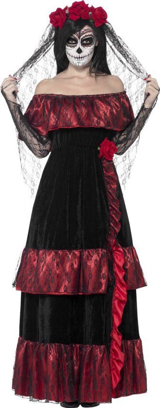 Generik Mexicaanse bruid Halloween kostuum voor vrouwen - Large