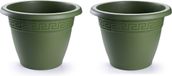 Forte Plastics Pots de fleurs - 4 pièces - Vert foncé - Rond - Ø 45 cm