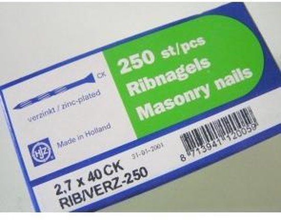 HJZ Ribnagels 2,7 x 40 mm - 250 stuks