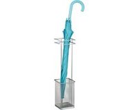 Merkloos Relaxdays parapluhouder - 52,5x13,5x13,5 cm - metaal - vierkant - modern - zilver