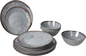 Bo-Camp Servies - 100% Melamine - 12-delig - Halo