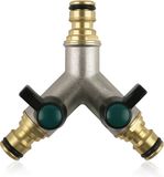 Ibenzoa® Kit de dérivation multifonctionnelle pour tuyau d'arrosage avec raccords rapides et robinets à boisseau sphérique