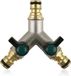 Ibenzoa® Kit de dérivation multifonctionnelle pour tuyau d'arrosage avec raccords rapides et robinets à boisseau sphérique