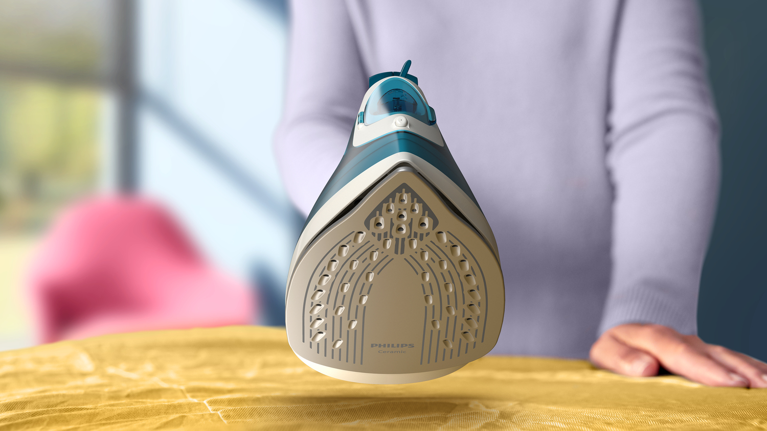 Philips 2000 Series DST2020/90 Steam Iron - 2000W - Ceramic Soleplate - Aqua