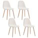 THE HOME DECO FACTORY Freya Stoel van stof met gesp (2 stuks), ijzer, wit, cm