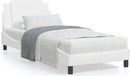 Maison Exclusive - Lit avec matelas, Zadar, blanc, 80x200 cm, revêtement en similicuir