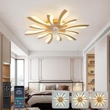 Merkloos Moderne Plafondventilator met Verlichting - Ø78cm - Goud