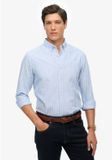 Superdry Klassiek Oxford overhemd Blauw Gestreept Lange Mouw XL