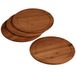 Kesper Vesper-borden, 4-delig, rond, Ø 25 cm, bamboe ontbijtborden met sapgoot, duurzame broodborden van FSC-gecertificeerd hout, robuust en mesvriendelijk, 5944215