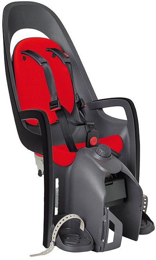 Hamax Caress fietsstoeltje achter grijsrood