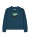 Watapparel Sweatshirt 'Waldbär' petrol / jade groen / zwart