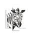 Homemania Wandafbeelding, zebra, 3-delig, dieren, woonkamer, slaapkamer, meerkleurig, 57 x 0,3 x 60 cm, HM203MDF181, MDF