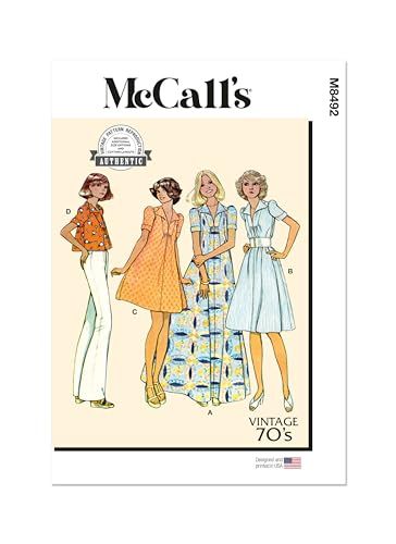 MCCALLS M8492U5 Misses' Dress or Top Sewing Pattern - Sizes U5 (16-18-20-22-24)