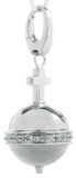 Carlo Monti Dames Charm XL rijkbal 925/sterling zilver gerhodineerd, zirkonia wit JCM1107-611
