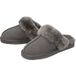 SANSIBAR Dames pantoffels met lamswol (Grijs, 38)