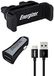 Energizer CKITB2CC23 - auto-inbouwset - cliphouder - 3,4 A - 2 USB - flitskabel meegeleverd/MFI-compatibel - sigarettenaanstekerbus - snel opladen en synchroniseren - zwart