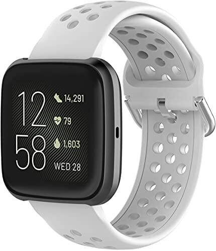 Chainfo compatibel met Fitbit Versa 2 / Versa 2 SE/Versa Lite/Versa smartwatch Watch Strap, Soft Silicone Classic Sport Replacement Watch Band (Pattern 5)