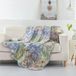 Greenland Home Emma Patchwork Floral Print gewatteerde plaid deken, 60x50 inch, grijs