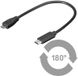 Microconnect USB3.1CAMB02 USB-kabel USB 2.0 0,2 m Micro-USB B naar USB C Zwart