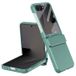 Samsung Coque Samsung Galaxy Z Flip8 en plastique avec protecteur d'écran extérieur en verre trempé - Vert foncé