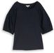 Tom Tailor - T-shirt met opengewerkte borduursels - Maat L - sky captain blue