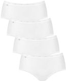 sloggi Basic+ Dames Midi slip - 4-pack - Wit - Maat 48