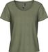 PIECES - Pcsophie Ss U-Neck Tee Noos Bc - Dames - Blouse - Viscose/Polyester - Groen - L