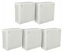 Boîte de raccordement électrique - 12 presse-étoupes flexibles - 98x98x42 mm - Hermétique à l'air - Blanc