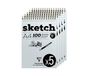 Clairefontaine 96644C - Sketch-blok - 100 vellen tekenpapier in ivoorkorrels, zeer licht, afneembare vellen, A4, 21 x 29,7 cm, 90 g, verpakking van 5 blokken