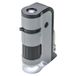 Carson MP-250 MicroFlip 100-250x LED-verlichte zakmicroscoop met digiscoping-adapterclip voor smartphones, grijs