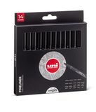 Uni Ball Uni Pin Permanente Fineliner Stiften Set - 14 Zwarte Microliners