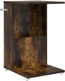 vidaXL Bijzettafel 40 x 35 x 60 cm bewerkt hout gerookt eiken