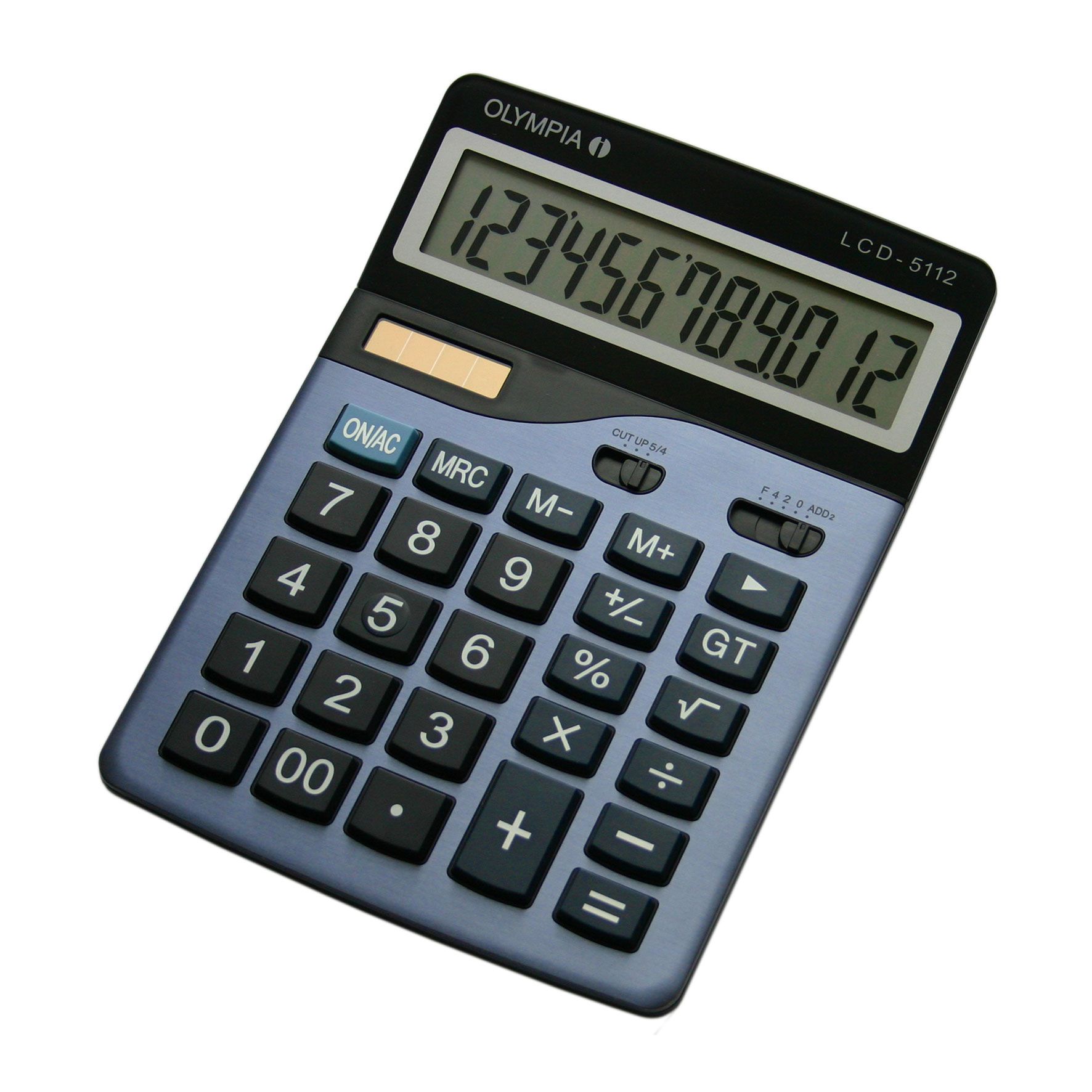 Olympia LCD 5112 - Desktop Calculator - 12 Digits - Metal/Plastic - Blue