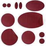 aZengear Donsjack reparatiepatches - Voorgesneden, zelfklevend, van waterdicht, scheurvast nylon, voor het repareren van gaten in kleding (11 stuks, bordeauxrood)