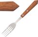 Merkloos Olympia Steakvork hout heft - RVS 18/0 ( Set van 12 )