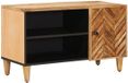 vidaXL Opbergkasten Bruin 80 x 31,5 x 46 cm Massief Mango Hout