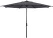 Hespéride Rechte, kantelbare ronde parasol LOOMPA Gris ardoise 300 cm