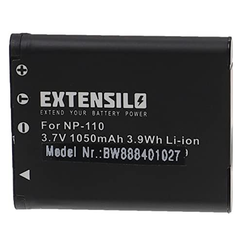 EXTENSILO Accu compatibel met Casio Exilim Zoom EX-Z2000RD, EX-Z2000SR, EX-Z2000VT camera (1050mAh, 3,7V, Li-Ion)